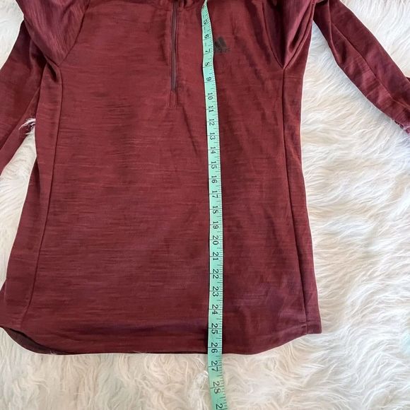 NWT Adidas Men's Climalite 1/4 Zip Pullover Red Activewear Jacket Size S $45 - Picture 10 of 11